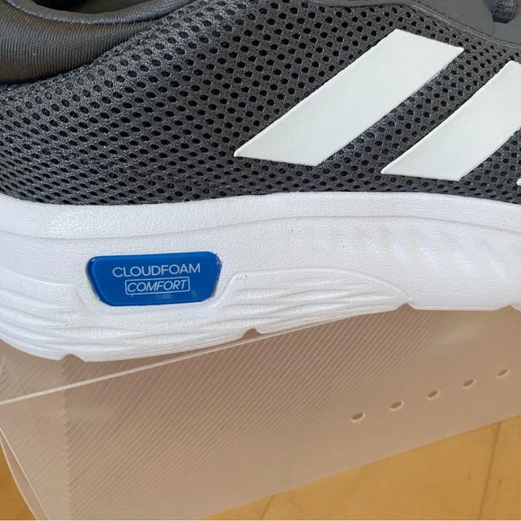 New Adidas Men's Cloudfoam Comfort Dark Gray Athletic Shoes - Picture 8 of 11